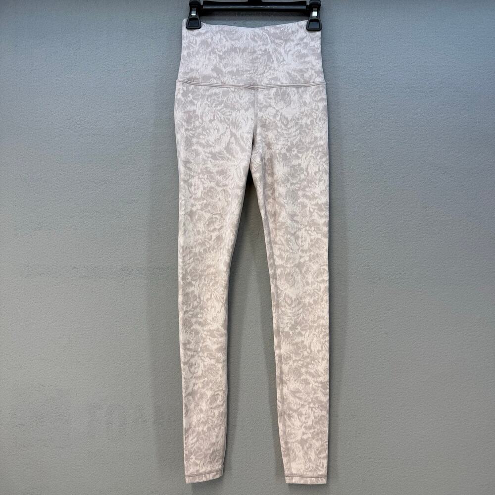 Athleta Elation Textured Tight Women's XXS Frosted Floral Blush Pink EUC